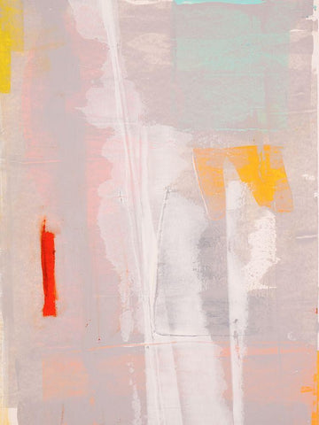 Mosaic V White Modern Wood Framed Art Print with Double Matting by Aryai, Sia