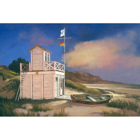 Way Station I White Modern Wood Framed Art Print by Reynolds, Graham