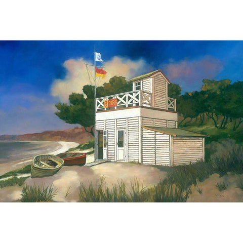 Way Station II White Modern Wood Framed Art Print by Reynolds, Graham