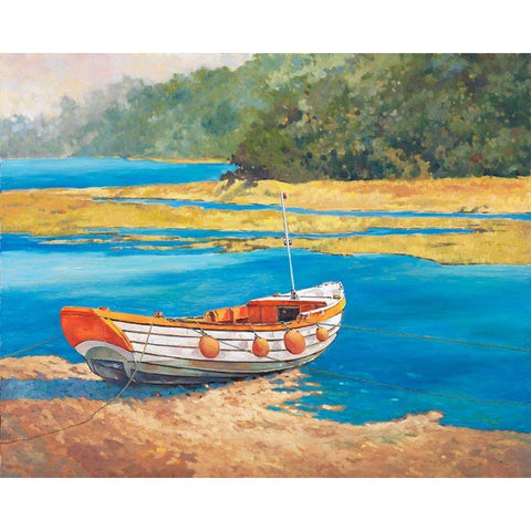 Fishing Boat I Black Modern Wood Framed Art Print with Double Matting by Reynolds, Graham