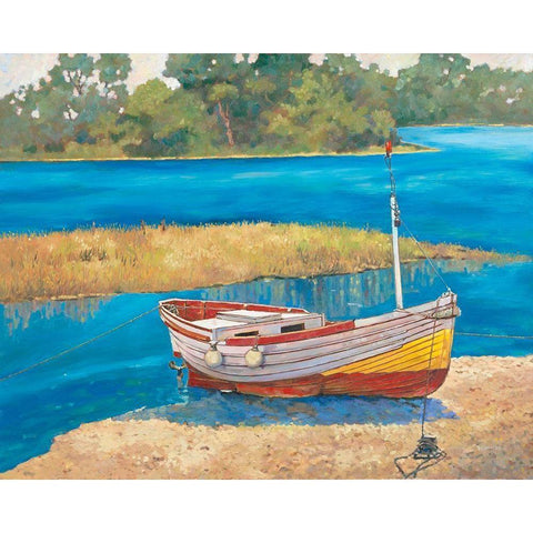 Fishing Boat II Black Modern Wood Framed Art Print by Reynolds, Graham