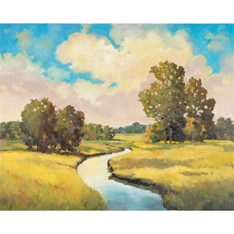 Farming Country  White Modern Wood Framed Art Print by Reynolds, Graham