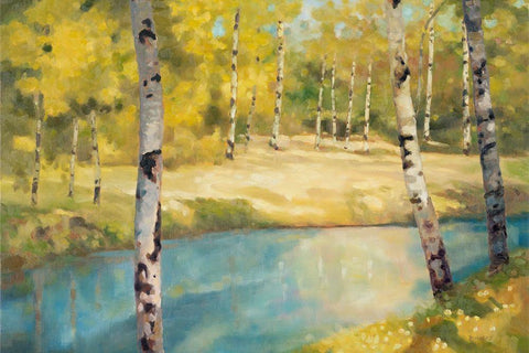 Bridge End White Modern Wood Framed Art Print with Double Matting by Reynolds, Graham