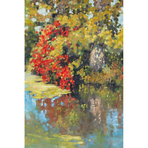 Stream Side I White Modern Wood Framed Art Print by Reynolds, Graham