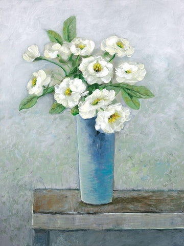 Les Fleurs Du Jour Black Ornate Wood Framed Art Print with Double Matting by Joy, Julie