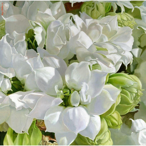 Bright Moments White Modern Wood Framed Art Print by Montana, Enzo