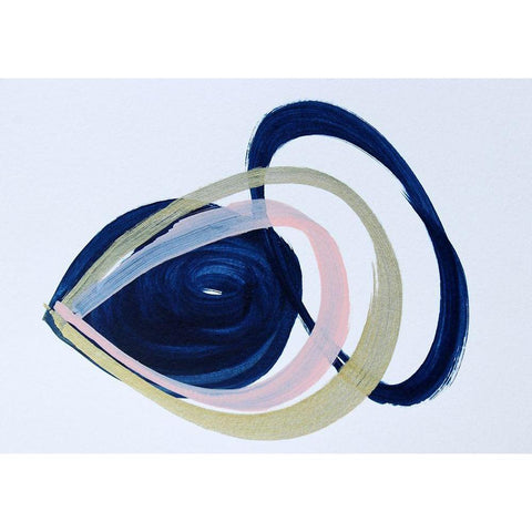 Minimalist Painting White Modern Wood Framed Art Print by Orlov, Irena