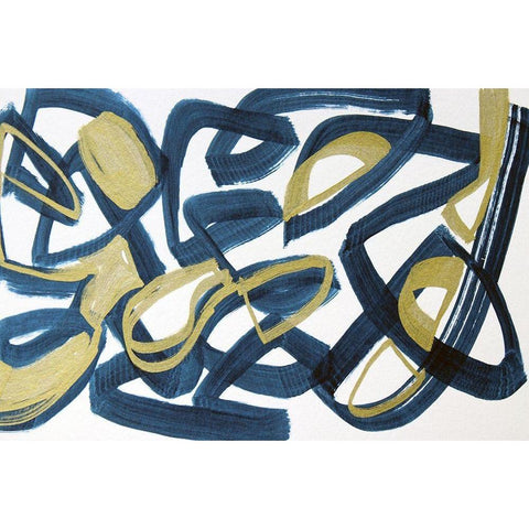 Minimalist Painting Black Modern Wood Framed Art Print by Orlov, Irena