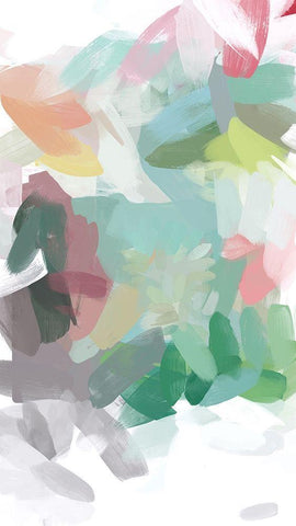 The Color Movement II White Modern Wood Framed Art Print with Double Matting by Orlov, Irena