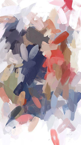 The Color Movement III White Modern Wood Framed Art Print with Double Matting by Orlov, Irena