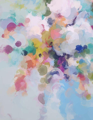 Playful Movement I White Modern Wood Framed Art Print with Double Matting by Orlov, Irena