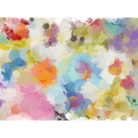 Playful Movement IV Black Modern Wood Framed Art Print with Double Matting by Orlov, Irena