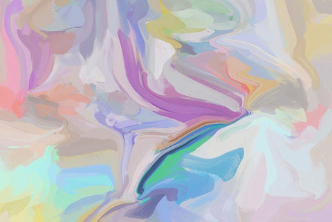 Playful Movement V White Modern Wood Framed Art Print with Double Matting by Orlov, Irena