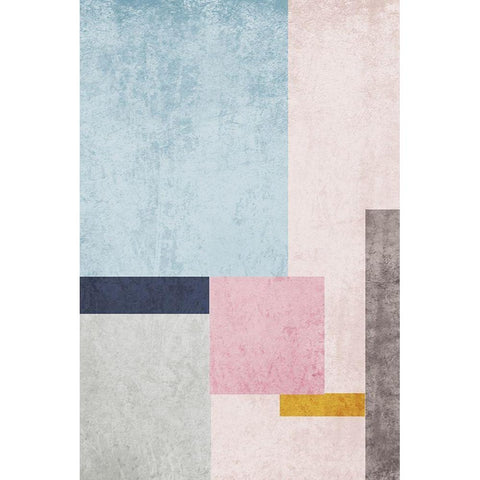 Modern minimalist XIV Black Modern Wood Framed Art Print with Double Matting by Orlov, Irena