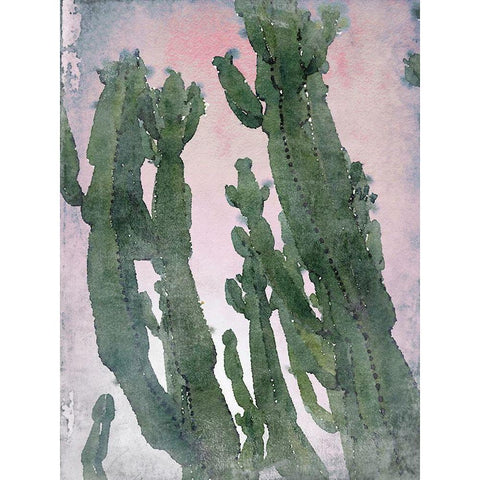 Desert Cactus II Gold Ornate Wood Framed Art Print with Double Matting by Orlov, Irena