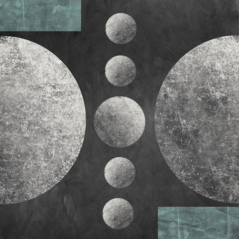 Geometry Mystery Moon VI Black Modern Wood Framed Art Print with Double Matting by Orlov, Irena