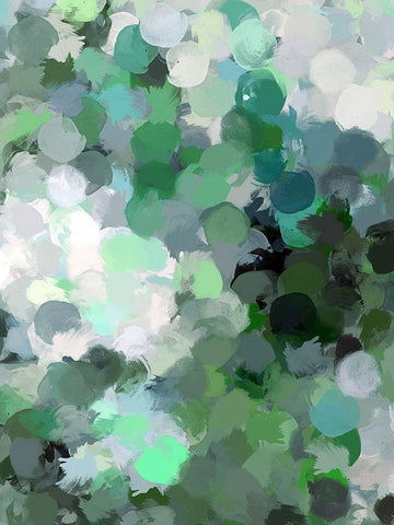 Color Expression IV White Modern Wood Framed Art Print with Double Matting by Orlov, Irena