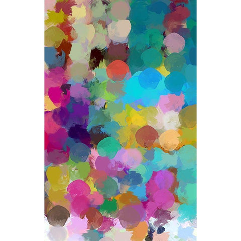 Bohemian Color Expression V Black Modern Wood Framed Art Print with Double Matting by Orlov, Irena