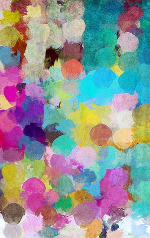 Bohemian Color Expression VI White Modern Wood Framed Art Print with Double Matting by Orlov, Irena