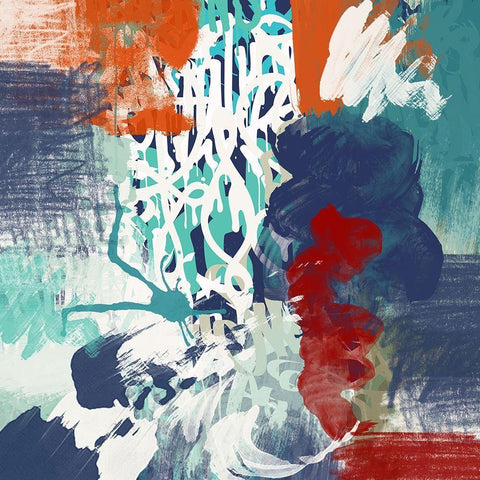 Freeing Up II White Modern Wood Framed Art Print with Double Matting by Orlov, Irena