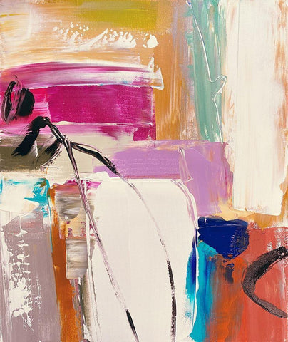 Illusory Space and Balance I Black Ornate Wood Framed Art Print with Double Matting by Orlov, Irena