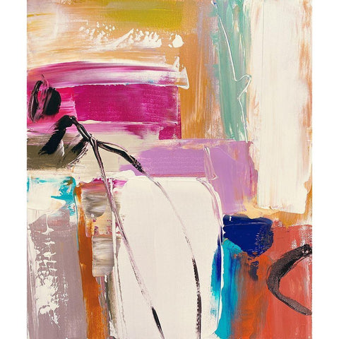 Illusory Space and Balance I Black Modern Wood Framed Art Print with Double Matting by Orlov, Irena