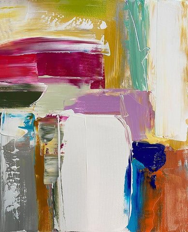 Illusory Space and Balance II Black Ornate Wood Framed Art Print with Double Matting by Orlov, Irena