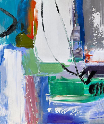 Illusory Space and Balance IV White Modern Wood Framed Art Print with Double Matting by Orlov, Irena