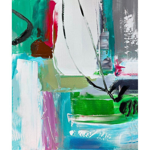 Illusory Space and Balance V Black Modern Wood Framed Art Print with Double Matting by Orlov, Irena