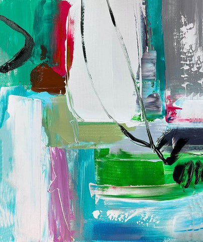 Illusory Space and Balance V White Modern Wood Framed Art Print with Double Matting by Orlov, Irena