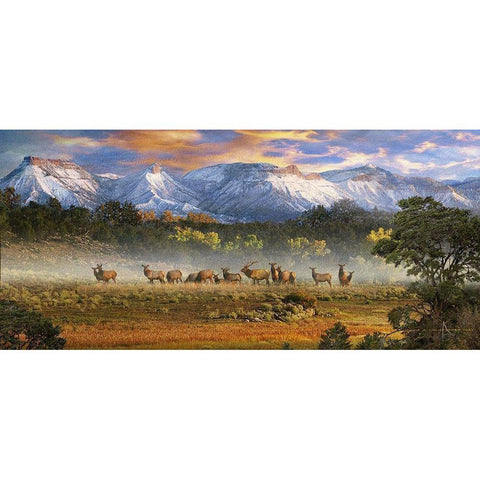 Mesa Verde Pano Black Modern Wood Framed Art Print by Vest, Christopher