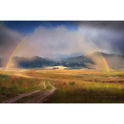 Rainbow Pano Idaho White Modern Wood Framed Art Print by Vest, Christopher