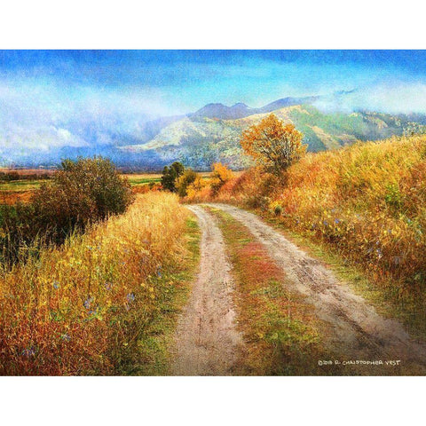 Nice Road Shot Idaho Black Modern Wood Framed Art Print by Vest, Christopher