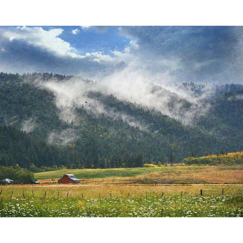 Clouds on the Mountain Black Modern Wood Framed Art Print with Double Matting by Vest, Christopher