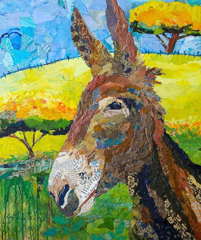 Wild Jackass Black Ornate Wood Framed Art Print with Double Matting by St Hilaire, Elizabeth