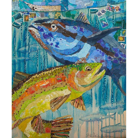 The Aquarium White Modern Wood Framed Art Print by St Hilaire, Elizabeth