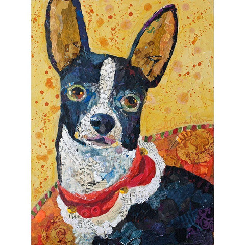 Sitting Pretty Chi-Hua-Hua White Modern Wood Framed Art Print by St Hilaire, Elizabeth