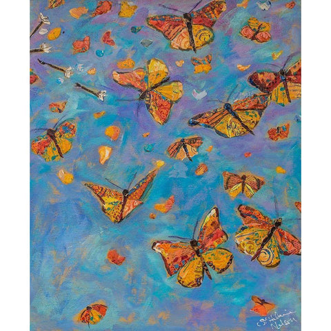 Monarch Migration Black Modern Wood Framed Art Print by St Hilaire, Elizabeth