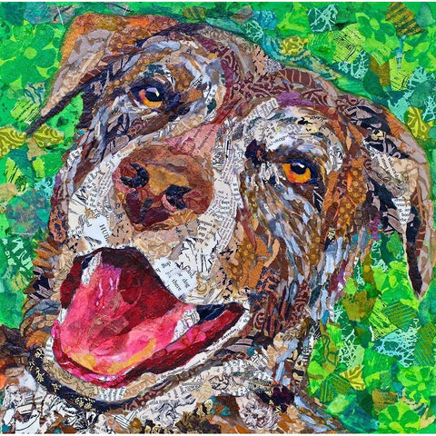 Ben Dog White Modern Wood Framed Art Print by St Hilaire, Elizabeth