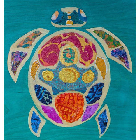 Sea Turtle II Gold Ornate Wood Framed Art Print with Double Matting by St Hilaire, Elizabeth