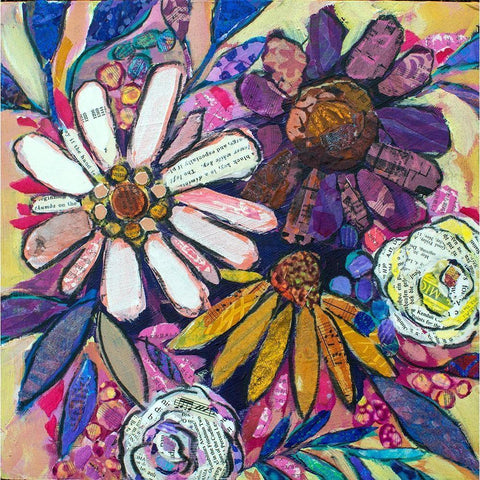 Purple Passion White Modern Wood Framed Art Print by St Hilaire, Elizabeth