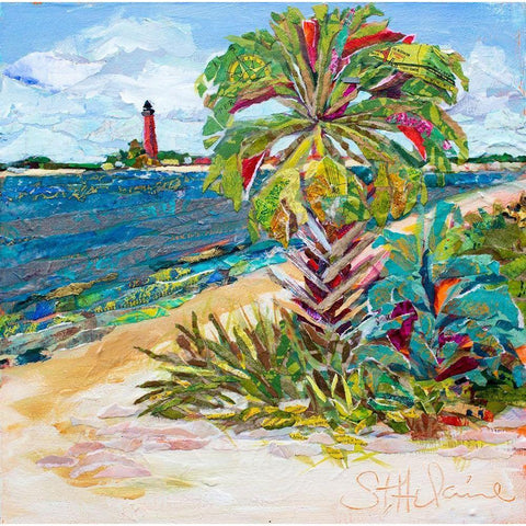 Around the Bend White Modern Wood Framed Art Print by St Hilaire, Elizabeth