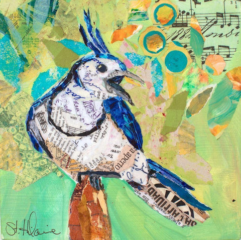 Sign of Spring White Modern Wood Framed Art Print with Double Matting by St Hilaire, Elizabeth