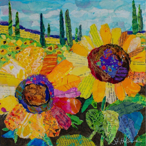 Italian Countryside Black Modern Wood Framed Art Print by St Hilaire, Elizabeth