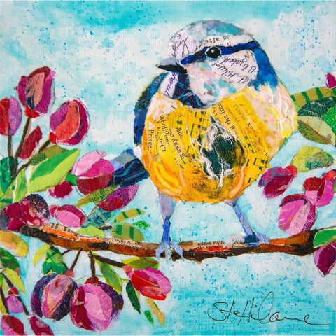 Blue Gold Ornate Wood Framed Art Print with Double Matting by St Hilaire, Elizabeth