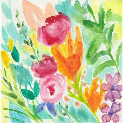 April Showers Gold Ornate Wood Framed Art Print with Double Matting by St Hilaire, Elizabeth