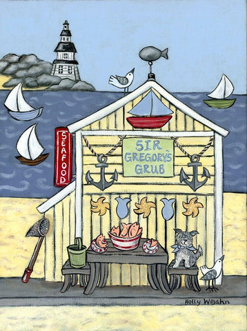 Sir Gregorys Grub White Modern Wood Framed Art Print with Double Matting by Wojahn, Holly