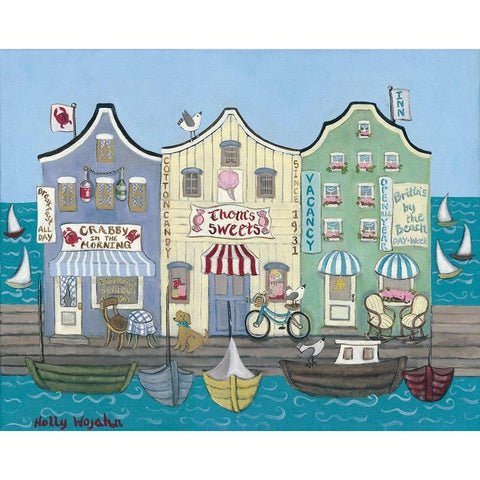 Crabby in the morning Gold Ornate Wood Framed Art Print with Double Matting by Wojahn, Holly