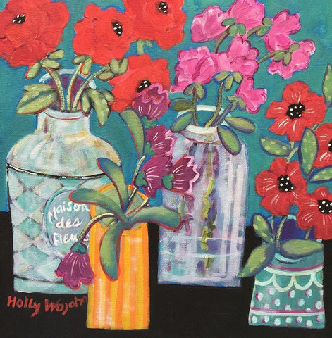 Linger Longer Loverlies Black Ornate Wood Framed Art Print with Double Matting by Wojahn, Holly