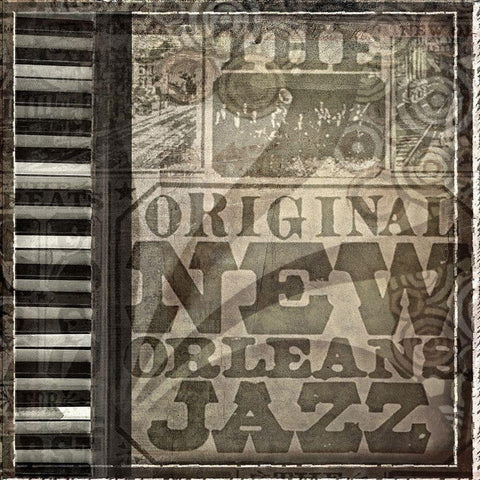 Jazz White Modern Wood Framed Art Print by Smith, Karen